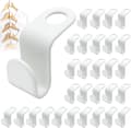 30 Pack Hanger Connector Hooks, Space Saving White Hanger Hooks, Mini Clothes Connector, Multi-layer Stackable Hanger Extender For Wardrobe, Closet, W