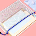 Miniatyrbild 4 av 5: 15 Pieces Zippered Folder Zipper Pocket A4 File Document Pockets With Zipper A4