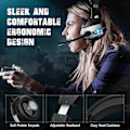 Miniatyrbild 3 av 3: Stereo Pc Gaming Headset With Noise Canceling Mic For Ps4 Ps5 Xbox Series K5