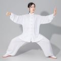 Miniatyrbild 3 av 4: Men's And Women's Soft Cotton Tai Chi Clothes, Kung Fu Martial Arts Clothes black L