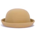 Bowlerhatte i uld til forældre og børn, Fedora-hatte Dome camel 54cm