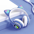 Pikkukuva 4 / 5: 2022 Uudet langattomat Bluetooth-kuulokkeet, kissa-korvat ja LED-valo black