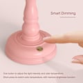 Miniatyrbild 3 av 4: Home Office Desk Lamp Usb Rechargeable Desk Lamp Retro Night Light Desk Lamp For Studying And Reading Pink