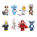 Miniatyrbillede 1 af 4: 8 stk. Dyr Pumping, Køer, Elefanter, Pelikan, Elg, Koala, Edderkopper, Byggeklodser, Minifigurer