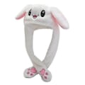 Miniatyrbild 3 av 4: Rabbit Hat Ear Moving Jumping Hat Funny Bunny Plush Hat Cap White