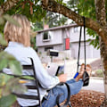 Pikkukuva 3 / 4: Jalkatuki Kannettava Riippuva Kangas Säädettävä Jalkariippumatto Lentokoneeseen