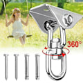 Miniatyrbild 3 av 4: 360 Hammock Chair Hanging Ceiling Mount Spring Snap Swivel Hooks Hardware Kit