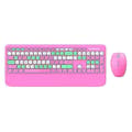 Notebook Keyboard Kit Round Keycap Plug Play Lightweight Portable Gamer Mouse Pink