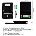 Miniatyrbillede 2 af 5: 3 kg 0,1 g 5 kg 0,1 g Kaffevejning 0,1 g Drypkaffevægt med timer Digital køkkenvægt Højpræcisions LCD-vægte black 3Kg