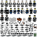 Pikkukuva 1 / 4: 22 kpl Sotilaspoliisi Rakennuspalikat Minifiguuri Tee-se-itse Pieniä Osia Koottu Nukke Koristeet Pojat Koulutuslelut