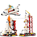 Miniatyrbillede 2 af 5: Byrum Rumfærge Raket Opsendelsescenter Satellit Astronaut Flyvemaskine Model Byggeklodser Brikker Børnelegetøj Til Børn Gaver Uden Æske2