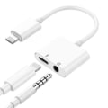 Miniatyrbild 1 av 3: Suitable For Iphone Headphone Adapter, Lightning To 3.5mm Two-in-one Audio Adapter