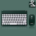 Miniatyrbild 1 av 4: Ipad Keyboard And Mouse Combo, Wireless Bluetooth Keyboard Dark Green C