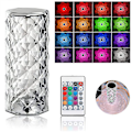 Miniatyrbild 1 av 5: Crystal Diamond Table Lamp, 16 Colors Usb Charging Touch Lamp Bedside Night Light With Remote Control