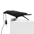 Miniatyrbillede 1 af 4: Fugle Væglampe Resin Lampe Soveværelse Sengelampe Stue Dekoration Led Lamper (bord Sort Siddende)
