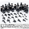 Miniatyrbild 2 av 2: Black Special Police Building Block 22pcs Small Particle Assembly Building Block Mini Toy