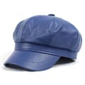 Miniatyrbild 1 av 4: Autumn/winter- Vintage Solid Leather, Beret Cap blue