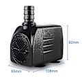 Miniatyrbild 3 av 3: Submersible Pump, Ultra Quiet Water Pump With Fountain Pump With 5ft Power Cord, 3 Nozzles For Fish Tank, Aquarium, Statuary, Hydroponics