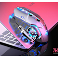 Miniatyrbild 2 av 4: Wireless Gaming Mouse Rgb Backlit, Rechargeable, 6 Programmable Buttons Gray silver