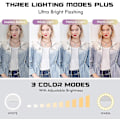 Miniatyrbild 2 av 4: Selfie Ring Light (2 Packs), 3 Light Modes Rechargeable Clip-on Phone Ring Light With 36 Led For Iphone/laptop/computer, Mini Selfie Light F