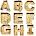 Miniatyrbillede 2 af 4: Træ Monogram Sparegris Stort Bogstav Pengetank Initialer Sparegris Fødselsdagsgave Til Børn A-z C
