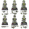 Miniatyrbild 1 av 4: Falcon Commando Minifigure Assembling Doll Toy Military Building Blocks 6pcs