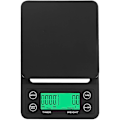 Miniatyrbillede 1 af 5: 3 kg 0,1 g 5 kg 0,1 g Kaffevejning 0,1 g Drypkaffevægt med timer Digital køkkenvægt Højpræcisions LCD-vægte black 3Kg