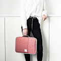 Miniatyrbild 2 av 4: Waterproof Oxfored A4 File Folder Document Bag Business Briefcase Storage Bag For Notebooks Pens Pad Computers Student Gift Pink