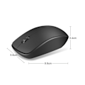 Miniatyrbild 2 av 3: T12 Wireless Mouse 2.4g 1200dpi Mini Ergonomic Rechargeable Computer Silent Gaming Mouse For Pc Black