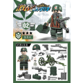 Miniatyrbild 3 av 5: 6pcs Fierce Battle Pacific Commander Small Particle Assembled Toy Military Building Block Minifigure
