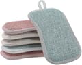 6 Pack Kitchen Scrub Sponges Reusable Non-scratch Microfiber Sponge