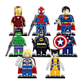 Miniatyrbild 1 av 2: Marvel Set Of 8 Building Blocks Minifigure Small Particles Diy Assembled Doll Toy
