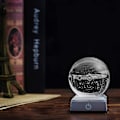 Miniatyrbild 5 av 5: Solar System Crystal Ball 80mm Solar System With Touch Switch Led Light Base Cosmic Model With Planet Name