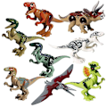 Miniatyrbild 1 av 5: 8pcs Dinosaur Building Blocks Pterosaur Triceratops Tyrannosaurus Rex Children Assembled Building Blocks