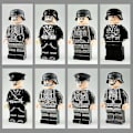 Miniatyrbild 2 av 4: Fangnuo8pack Of Military Building Block Minifigures 2standing German Officers And Soldiers Building Blocks Toy