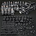 Miniatyrbild 2 av 2: 22 Pieces Small Particle Building Block Toy Figures With Weapons Style-B car