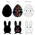 Miniatyrbild 3 av 4: 36 Pieces Easter Crafts Easter Design Rainbow Scratch Craft Art Diy Toy