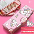 Multifunction Pencil Case Stationery Organizer Box Cute Pattern School Supplies 2