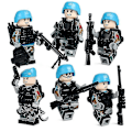 Miniatyrbild 2 av 2: Peacekeeping Forces Small Particles Diy Children Assembled Building Blocks 6pcs