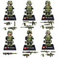 Miniatyrbild 1 av 5: Falcon Commando Minifigure Assembling Doll Toy Military Building Blocks 6pcs