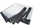 Perforated Waterproof Tarpaulin, Transparent, Foldable 2x3m