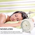 Miniatyrbild 4 av 4: Silent Bedside Clocks Battery Operated Non Ticking Desk Clock Analogue Alarm Clock Bedroom Retro Alarm Clock-bebetter cream