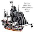 Miniatyrbillede 5 af 5: Børnelegetøj Skib Pirat Model Moc Klodser The Eternity Pirates Både Byggeklodser Idéer Serie Båd Klodser Drenge Fødselsdagsgaver ingen Original Æske4