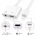 Miniatyrbild 2 av 3: Suitable For Iphone Headphone Adapter, Lightning To 3.5mm Two-in-one Audio Adapter