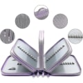 Miniatyrbild 3 av 4: 72 Slots 4-layer Zipper Pencil Case With Handle Strap, Oxford Fabric Purple