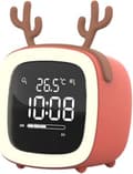 Digital Alarm Clock,mini Portable Cartoon Rabbit Ear Shape Rechargeable Digital Display Led Nigh Light Alarm Clock A906-2385
