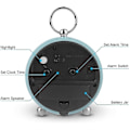 Miniatyrbild 4 av 4: Silent Bedside Clocks Battery Operated Non Ticking Desk Clock Analogue Alarm Clock Bedroom Retro Alarm Clock-bebetter cyan