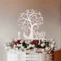 Miniatyrbild 3 av 4: 1pc Hollow Wooden Letter Love Just Married Mr&amp;mrs Cake Topper Bride And Groom Wedding Cake Topper Engagement Gifts Cake Decor 12