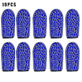 Miniatyrbild 2 av 4: 10pcs Mobile Gaming Controller Finger Sleeve Non Slip Sweatproof Touching Screen Finger Cover For Blue