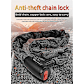 Miniatyrbild 2 av 4: Bicycle Lock Bicycle Security Anti-theft Chain Lock With 2 Keys Key Lock 47 inches